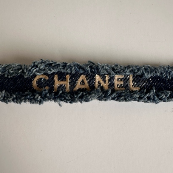 CHANEL Denim Fringe Bracelet vintage GUC - Picture 7 of 9
